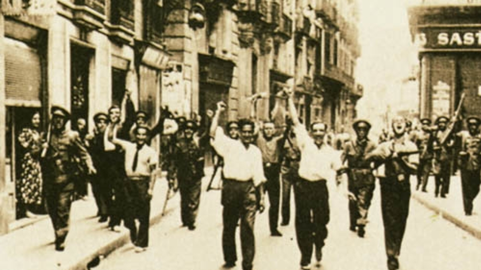Διαδήλωση στη Μαδρίτη ενάντια στον Φράνκο τον Ιούλη του 1936 Διαδήλωση στη Μαδρίτη ενάντια στον Φράνκο τον Ιούλη του 1936